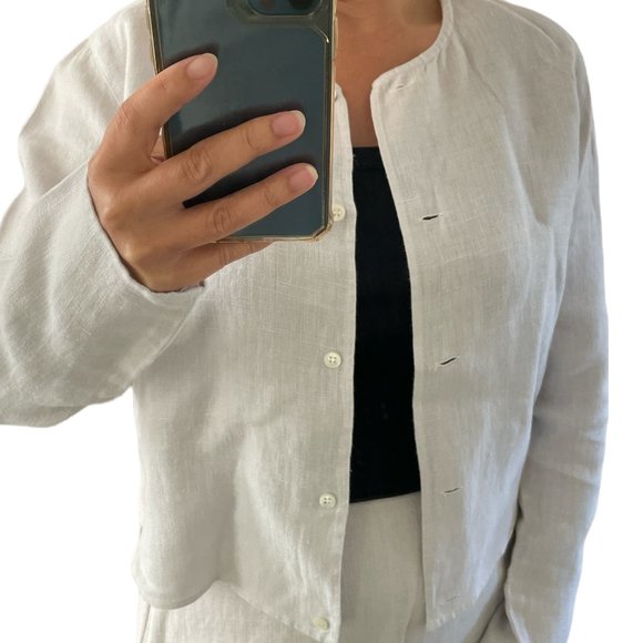 Vintage Agnes b. Linen Jacket Sz 2 - Picture 1 of 6
